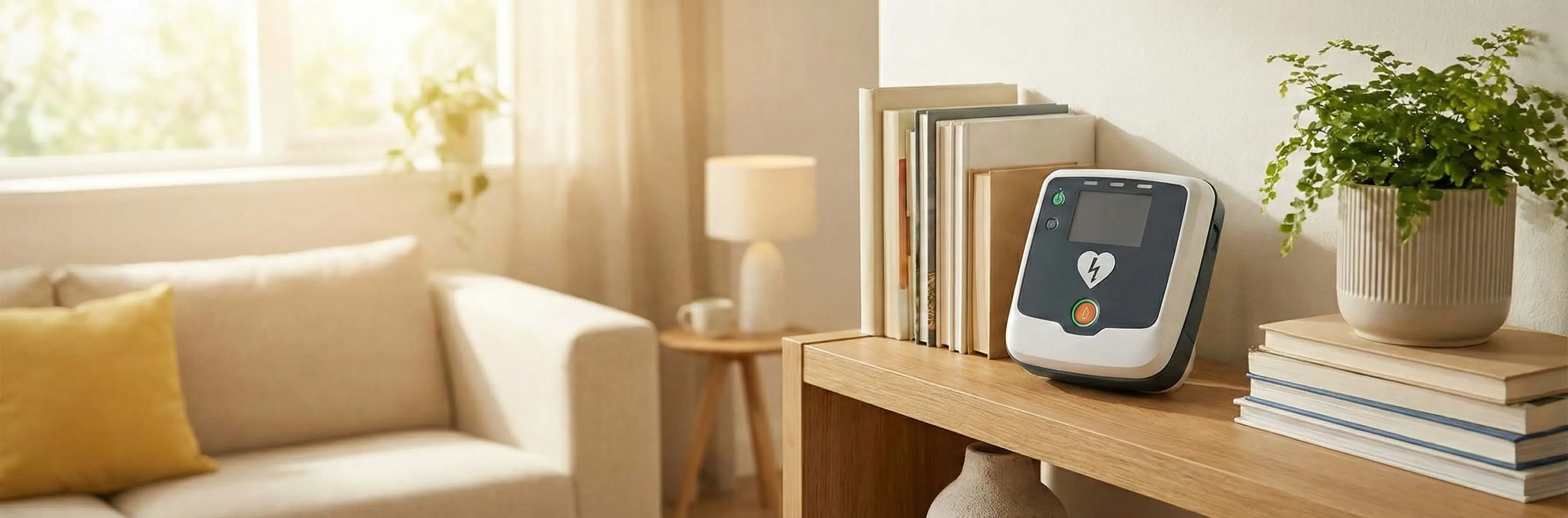 Défibrillateur domicile famille protection arrêt cardiaque maison